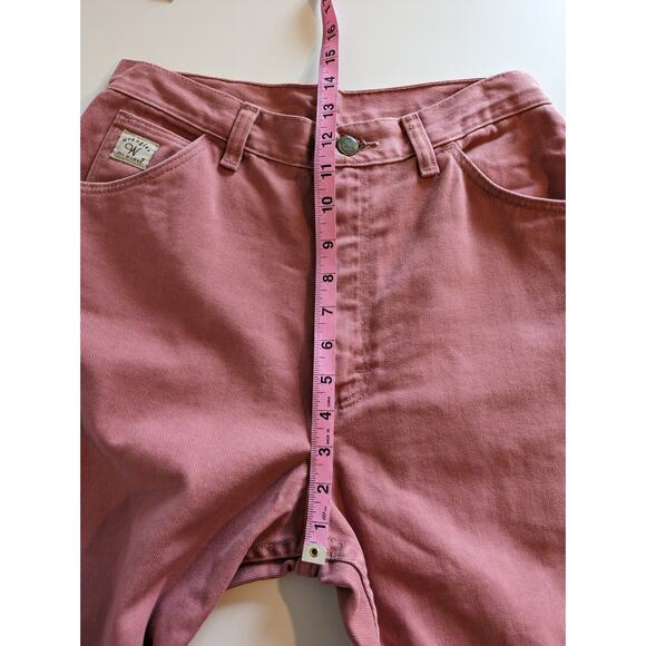 Vintage Wrangler Mom Jeans High Waisted Straight Leg Western Boho Pink Size 10 - Picture 10 of 11